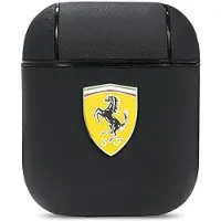 Ferrari FESA2LEBK AirPods-skydd svart/svart On Track Leather