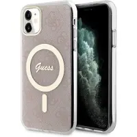 GUESS GUHMN61H4STP iPhone 11 6,1" rosa/rosa hårdplastfodral 4G MagSafe