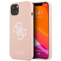 GUESS GUHCP13SLS4GWPI iPhone 13 mini 5,4" rosa/rosa hårt fodral Silikon 4G Logo