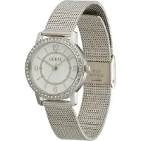 GUESS Analog klocka 'Melody' silver / vit