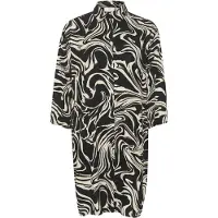 Kaffe Skjortklänning 'Carmen' ecru / svart