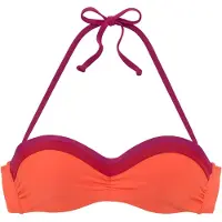 s.Oliver Bikiniöverdel 'Yella' neonorange / rödviolett / mörkröd