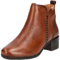 Pikolinos för kvinnor. W6W-8950 Ankelstövlar i läder Malaga brun (36), Hud, 3 till 5 cm, Zip, Casual