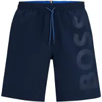 BOSS för män. 50509127 Späckhuggare marin baddräkt (XL), Strandkläder, Återvunnen polyester, Hållbar, Marino