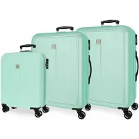 Roll Road unisex. 5069425 55-68-78cm Cambodia Turquoise Rolling Road Luggage Set (OSFA), Casual, Green, Synthetic, ABS / Polycarbonate, Big,