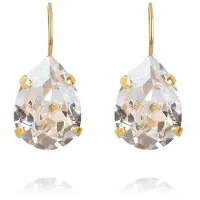 Caroline Svedbom Mini Drop Clasp Earrings Gold Crystal - Stjärnurmakarna
