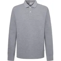 Pepe Jeans för män. PM542213 New Oliver Gd Ls grå polotröja (XXL), Casual, Lång ärm, Hållbar