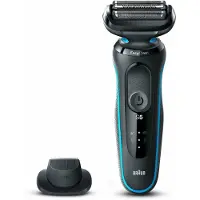 Braun Series 5 51-M1200s, Folierakapparat, Svart, Blå, AutoSense, Knappar, Batteri, Litium-Ion (Li-Ion)