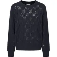 Pepe Jeans för kvinnor. PL702201 Hedra Crew Sweater marinblå (M), Casual, Bomull, Hållbar, Marino