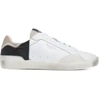 Pepe Jeans för män. PMS31049 Lane Origin träningsskor i vitt läder (41), Karta, Före, Nyckelband, Casual