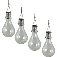 Luxform solcells trädgårdsbelysning LED, 4 st., transparent, 95420