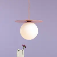 Aldex Glas pendellampa Loop Coral L , dimbar, Röd, Vardagsrum / matsal, Metall, Modern, Pendellampa