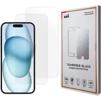 Saii iPhone 16 3D Premium Härdat Glas Skärmskydd - 9H - 2 St.