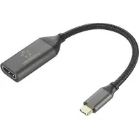Renkforce RF-5234038 USB-C / HDMI Adapterkabel [1x USB-C hane - 1x HDMI hona] Svart Flätad skärmning 0.15 m