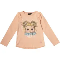 KOROSHI T-shirt guld / aprikos / svart / vit