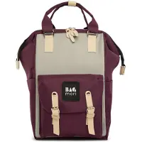 Bagmori Skötväska beige / lila / svart / vit
