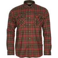 Pinewood Men's Prestwick Exclusive Shirt Dark Terracotta/Dark Green