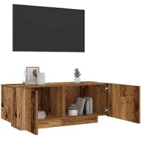 vidaXL Tv-bänk vittrat trä 100x35x40 cm konstruerat trä