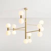 Aldex Glas pendellampa Flare , dimbar, Mässing / guld, Vardagsrum / matsal, Glas, Modern, Pendellampa