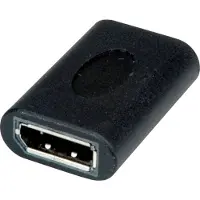 Value 12.99.3165 DisplayPort Adapter [1x DisplayPort hona - 1x DisplayPort hona] Svart guldpläterad kontakt 0 mm