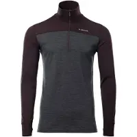 Aclima Men's LightWool 180 Polo with Zip Chocolate Plum/Marengo