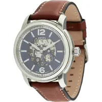 Fossil Klocka - - ME3263 - Brunt läder - Diameter 42mm - Vattentät 5 bar