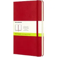 Large Ruled Hardcover Notebook Scarlet Red