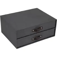 Adlibris Skrivbordsbyrå med 2 lådor håller A4 Black Bigso Box of Sweden