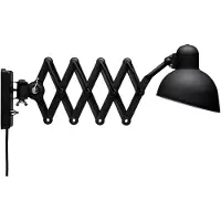 Fritz Hansen Vägglampa , Kaiser Idell 6718-W, dimbara, Svart, Vardagsrum, Metall, Design