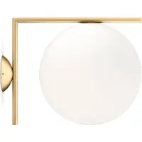 Flos Vägglampa , IC C/W2, dimbara, Guld / mässing, Vardagsrum, Metall, Design