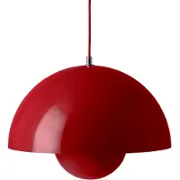 &tradition Taklampa &Tradition, Flowerpot VP7, dimbara, Röd, Vardagsrum, Metall, Design