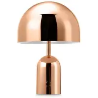 Tom Dixon Akku-bordslampa BELL PORTABLE, koppar, 28 cm IP44 dimbar, Koppar, Vardagsrum / matsal, Syntetmaterial, Design