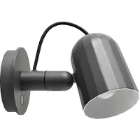 HAY Vägglampa , Noc Wall Button, Grå, Vardagsrum, Metall, Design