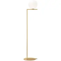 Flos Golvlampa , IC F1, dimbara, Guld / mässing, Vardagsrum, Metall, Design