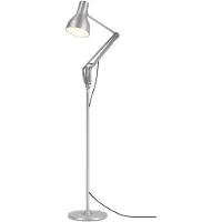Anglepoise Design golvlampa Type 75, Förkromad / silver, Vardagsrum / matsal, Aluminium / grå / zink, Industriell design, Golvlampa