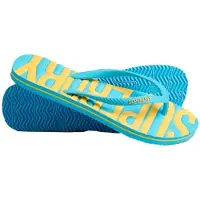 Superdry for woman. WF310197A Vegan flip flops with Vintage Logo blue logo (S), Flat, None, Casual, Beachwear