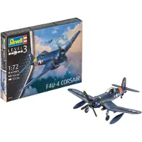 Revell 03955 10 Leksaksmodellsats F4U-4 Corsair skala 1:72, nivå 3, 120 År