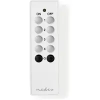 Nedis RFRC410WT, Universal, RF Trådlös, Tryckknappar, Svart, Vit