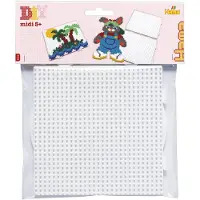 Hama Midi Pärlplattor - 2-pack - Rutor - Vit - - One Size - Pärlplattor