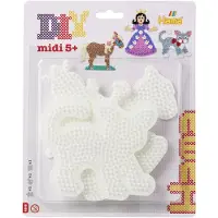 Hama Midi Pärlplattor - 3 st. - Katt/Häst/Prinsessa - - One Size - Pärlplattor