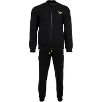 Emporio Armani Höst/Vinter 24 Logotyp Bokstavstryck Dragkedja Avslappnad Sportdräkt Unisexdräkt Svart 112115-4F571-00020 L black