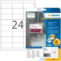 Herma Slitstarka Etiketter 66x33.8 25 Ark A4 Klistermärke 600 Bitar