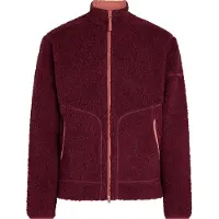 Icebreaker Women's Merino 800 Realfleece High Pile Longsleeves Zip Port Dk Hthr/cedar Wood