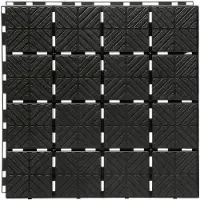 Prosperplast gångplatta/galler för trädgården 1,5 m² Easy Square IES40 svart