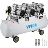 Vevor luftkompressor, 80L 2,2KW oljefri kompressortank med max. 8 bar tryck för bilreparationer, däckpumpning, sprutmålning, spikning av träslöjd