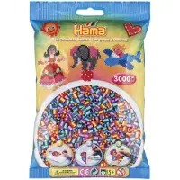 Hama Midi Pärlor - 3000 st. - 92 Randig - - One Size - Pärlor