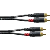 Cordial CFU 0.3 CC, 2 x RCA, Hanstik, 2 x RCA, Hanstik, 0,3 m, Svart
