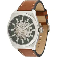 Fossil Klocka - - ME3261 - Brunt Läder - 42mm - Vattentålig upp till 5 bar