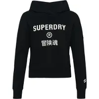 Superdry Code Core Sport Crop Box Tröja Med Huva