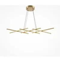 Maytoni Pendellampa Halo, dimbar, Mässing / guld, Vardagsrum / matsal, Aluminium / grå / zink, Modern